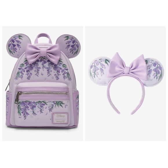 Loungefly Disney Minnie Mouse
Wisteria Floral Scented Mini Backpack and Ears - Picture 1 of 6